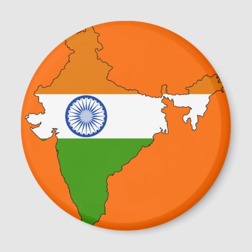 India flag map magnet