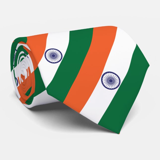 India Flag Neck Tie (Rolled)