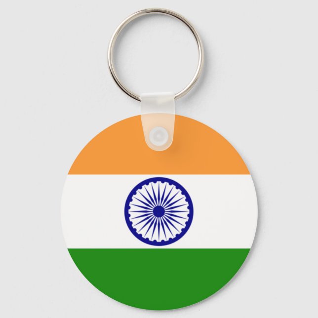 INDIA: Flag of India Keychain (Front)