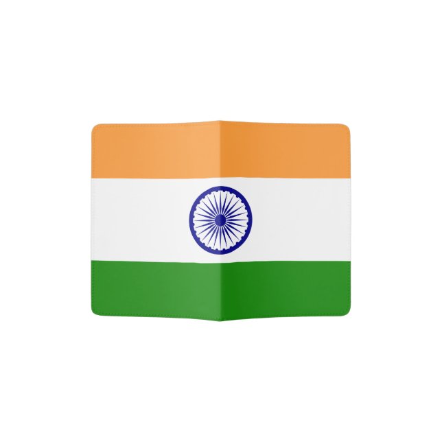 India Flag Passport Holder (Opened)