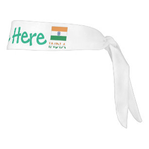 India Flag Personalized Name Tie Headband