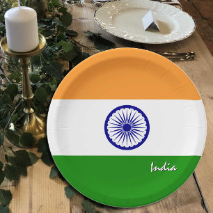 India Flag plates, party, sports, India Paper Plates