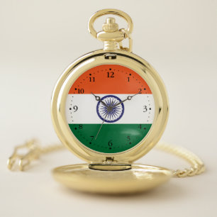 India Flag Pocket Watch
