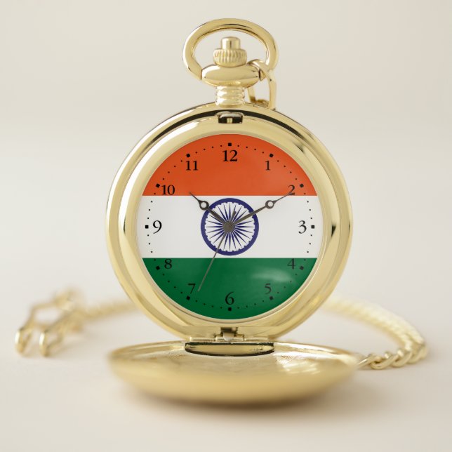 India Flag Pocket Watch (Inside)