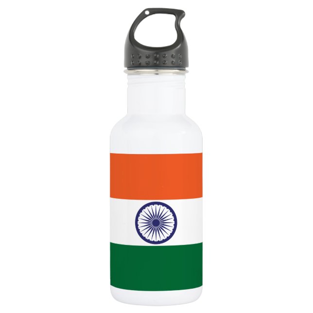 India Flag Stainless Steel Water Bottle (Front)