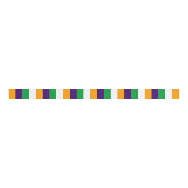 India flag stripes country symbol pattern lines grosgrain ribbon (Front)