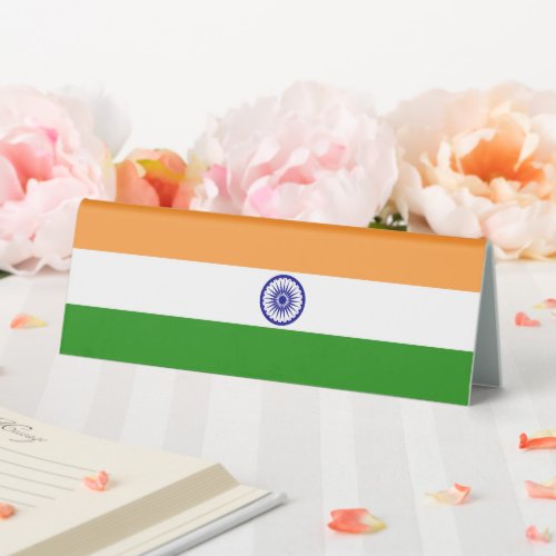 India flag table tent sign