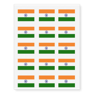 India Flag Temporary Tattoos