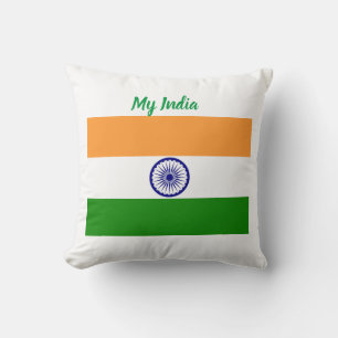India Flag Throw Pillow