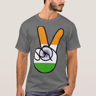 India Flag V Sign T-Shirt