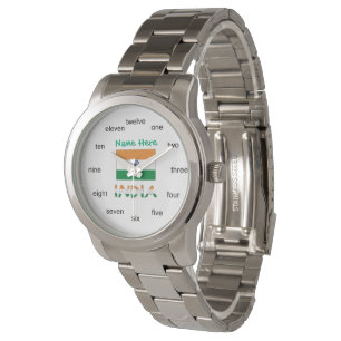 India Flag Women’s Oversized Silvertone Watch