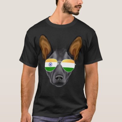India Flag Xoloitzcuintli Dog India Pocket T-Shirt