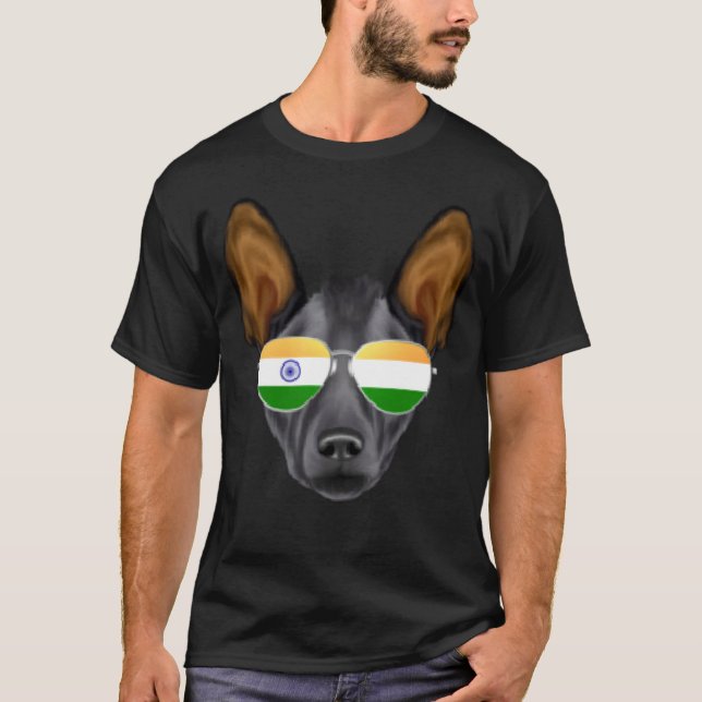 India Flag Xoloitzcuintli Dog India Pocket T-Shirt (Front)
