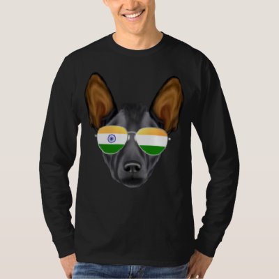 India Flag Xoloitzcuintli Dog India Pocket T-Shirt