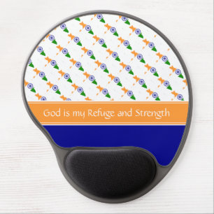 INDIA God Refuge Strength Christian Gel Mouse Pad