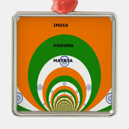 India HAKUNA MATATA Metal Ornament