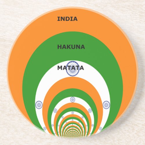 India HAKUNA MATATA Sandstone Coaster