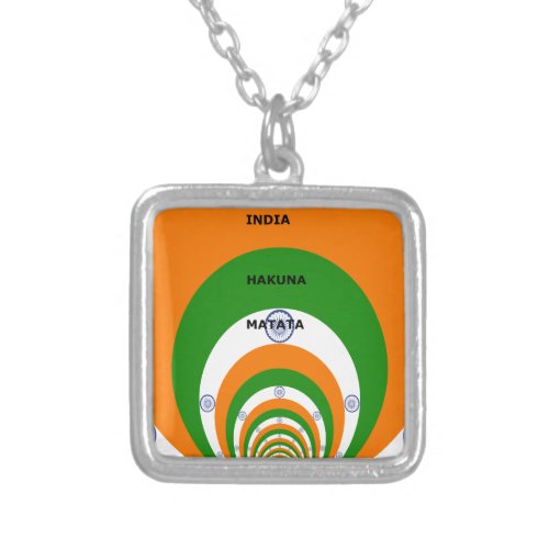 India HAKUNA MATATA Silver Plated Necklace