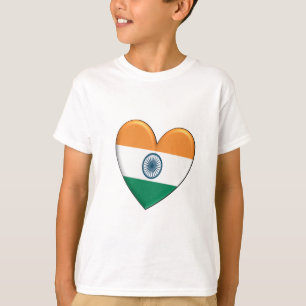 India Heart Flag T-Shirt