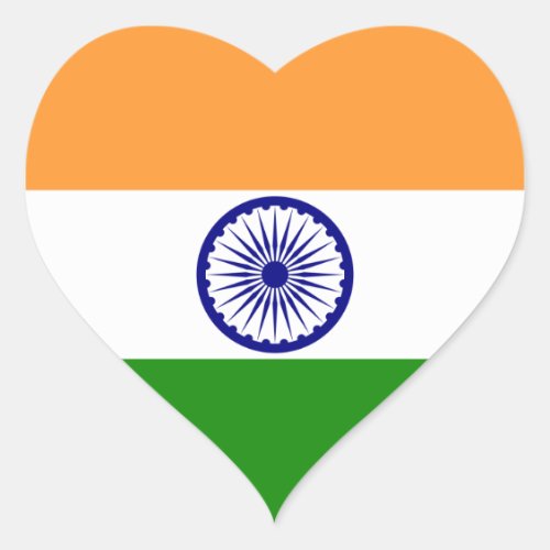 india heart sticker