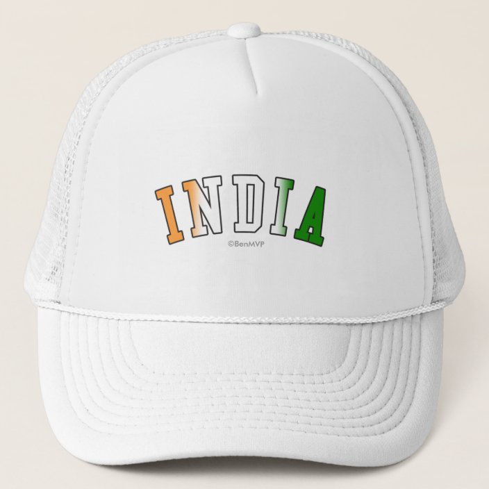 India in National Flag Colors Trucker Hat