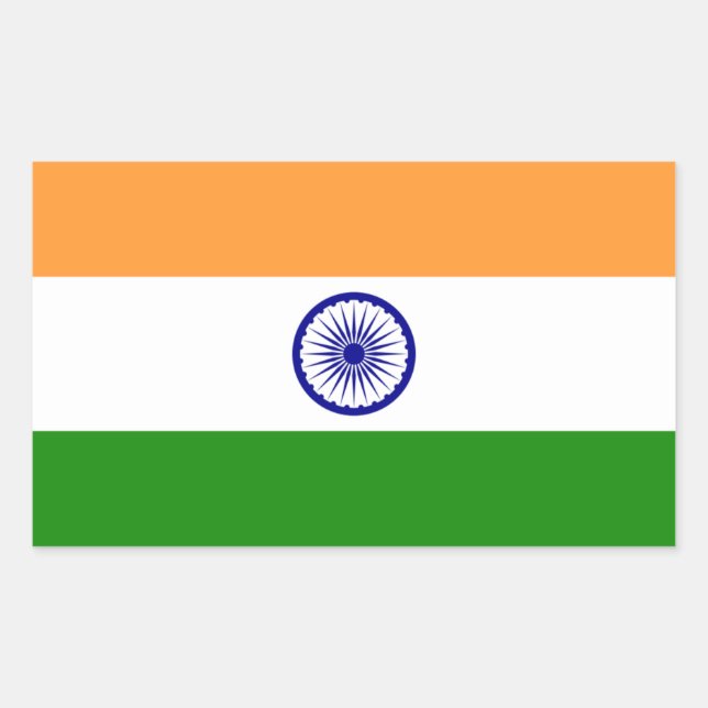 India IN Rectangular Sticker (Front)