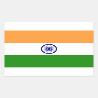 India IN Rectangular Sticker