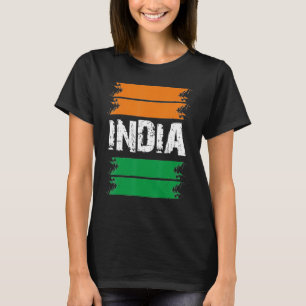 India Independence Day 15 August 1947 Indian Flag T-Shirt