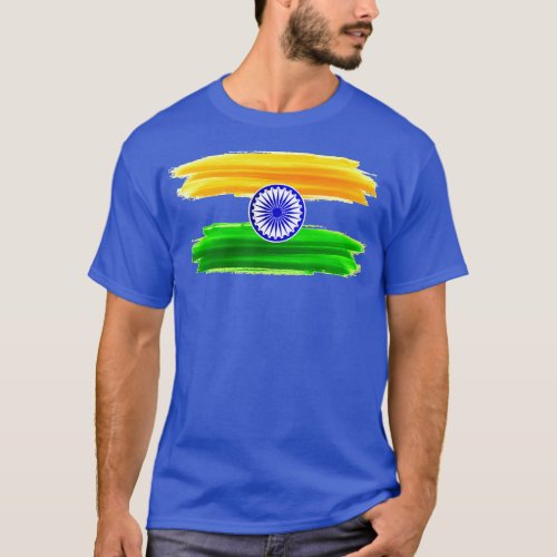 India Independence Day 15 August 1947 Indian Flag T_Shirt