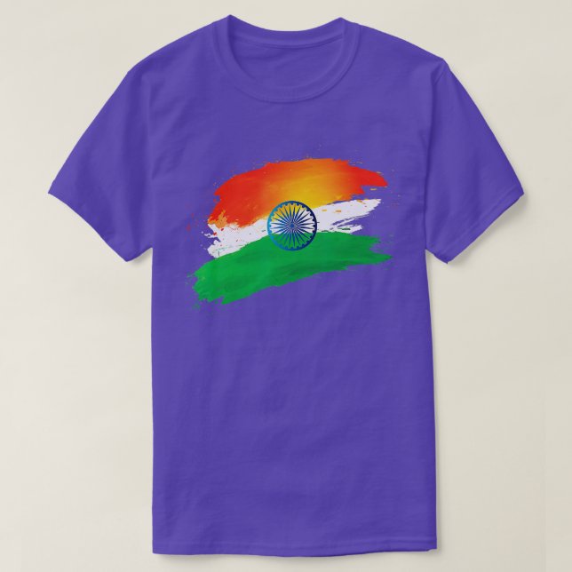 India Independence Day 15 August Indian Flag Patri T-Shirt (Design Front)