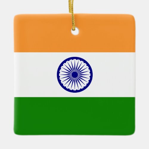 India Indian Flag  Ceramic Ornament