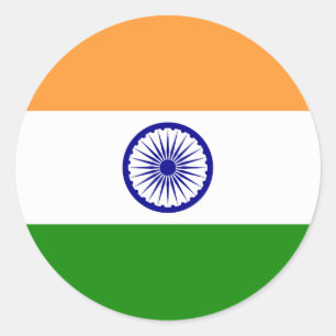 India (Indian) Flag Classic Round Sticker