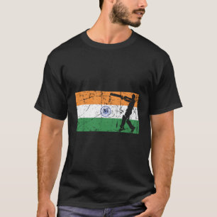 India Indian Flag - Cricket T-Shirt