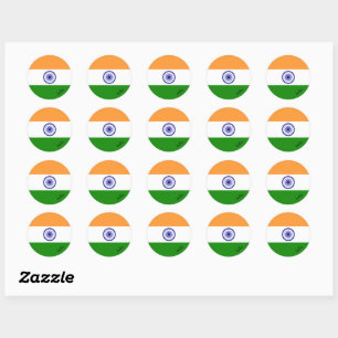India & Indian flag patriots, holiday / sports Classic Round Sticker