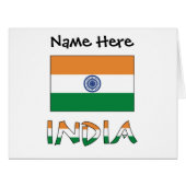 India Indian Flag Personalized  (Front Horizontal)