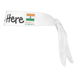 India Indian Flag Personalized Name  Tie Headband