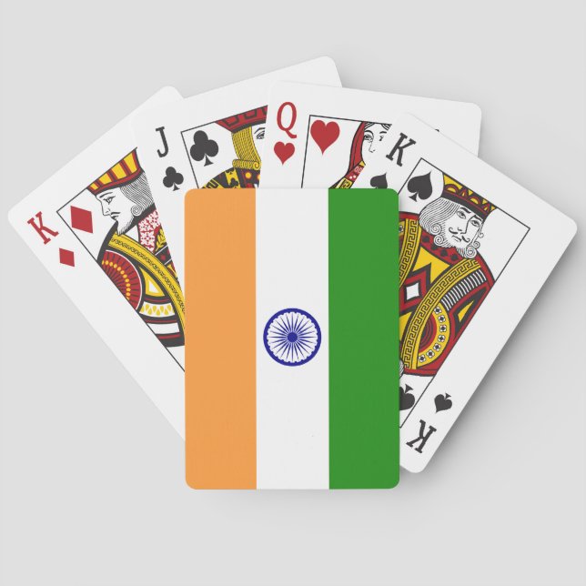 India; Indian Flag Poker Cards (Back)