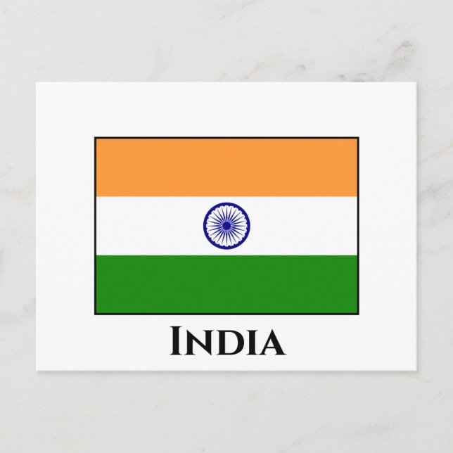 India (Indian) Flag Postcard (Front)
