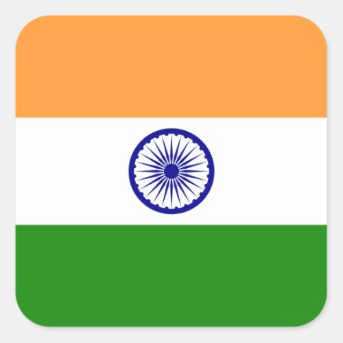 IndiaIndian Flag Square Sticker