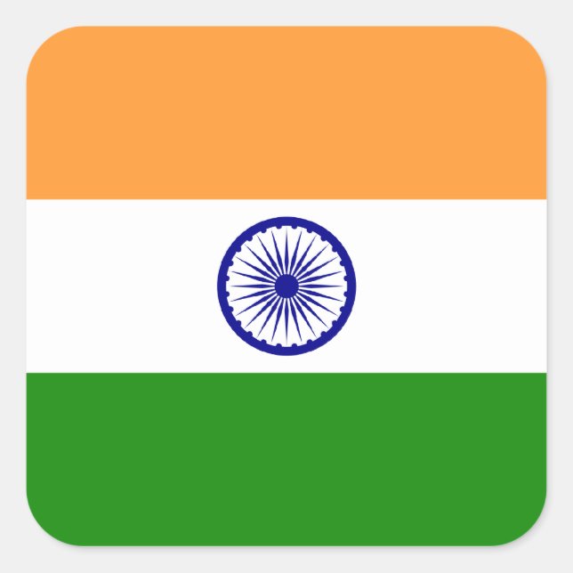 India/Indian Flag Square Sticker (Front)