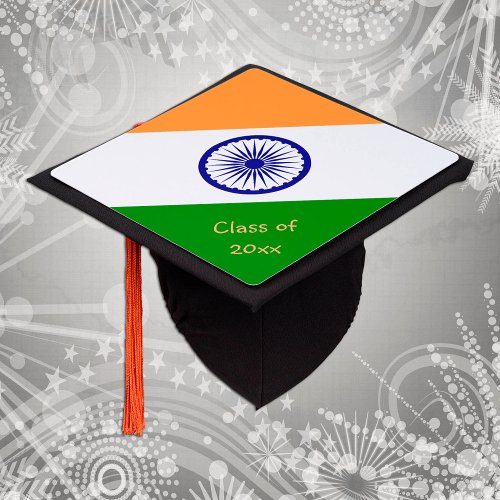 India  Indian Flag _ Students  University Graduation Cap Topper