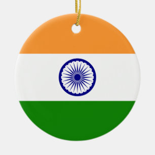 India – Indian National Flag Ceramic Ornament