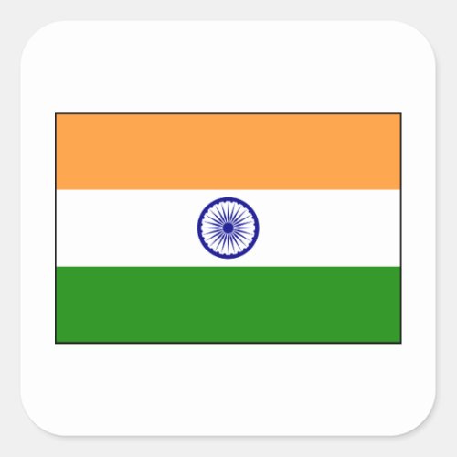 India  Indian National Flag Square Sticker