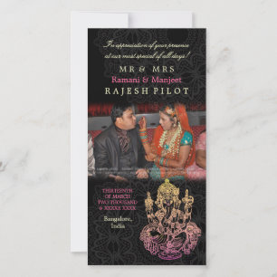 India Indian Wedding Thank You Photo Cards