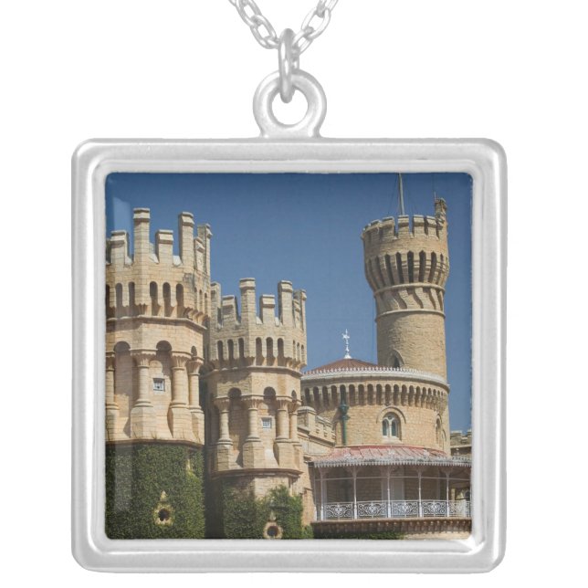 INDIA, Karnataka, Bangalore: Bangalore Palace Silver Plated Necklace (Front)