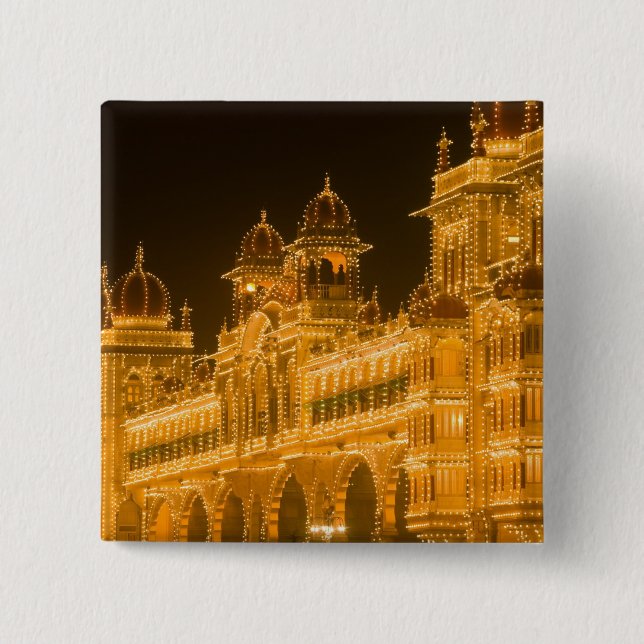 INDIA, Karnataka, Mysore : Majaraja's Palace (b. 2 Pinback Button (Front)