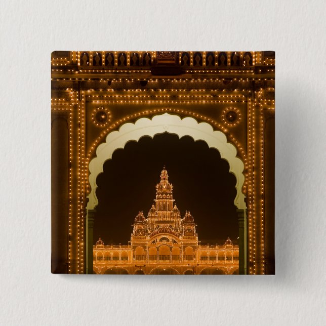 INDIA, Karnataka, Mysore : Majaraja's Palace (b. 3 Pinback Button (Front)