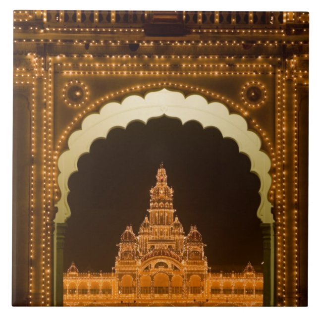 INDIA, Karnataka, Mysore : Majaraja's Palace (b. 3 Tile (Front)