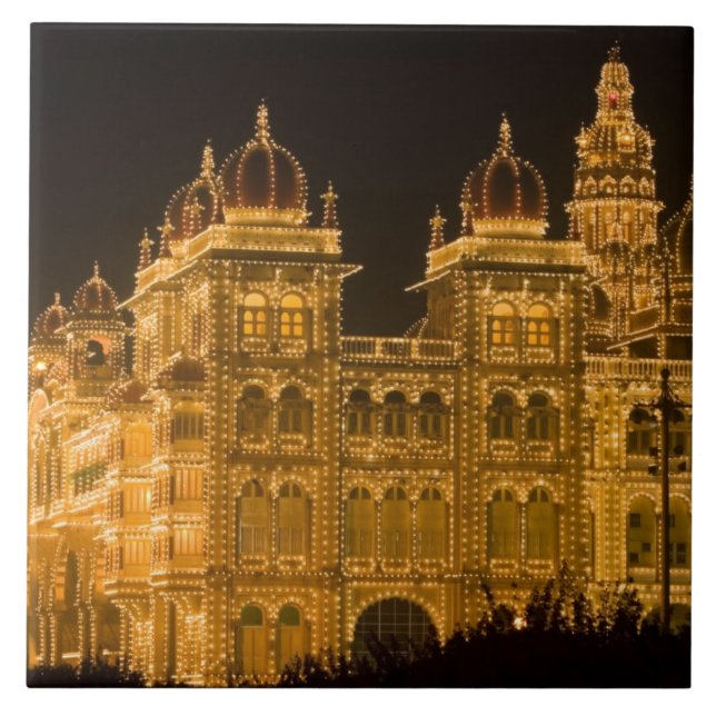 INDIA, Karnataka, Mysore : Majaraja's Palace (b. Tile (Front)