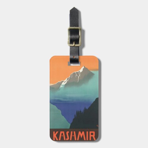 India Kashmir Travel Poster custom luggage tag